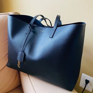 Authentic Saint Laurent calfskin large tote